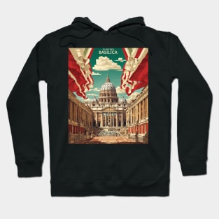 Vatican City Basilica of Saint Peter Italy Vintage Tourism Travel Poster Hoodie